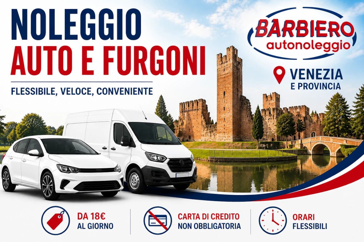 Noleggio Auto a Venezia da 18€ al giorno