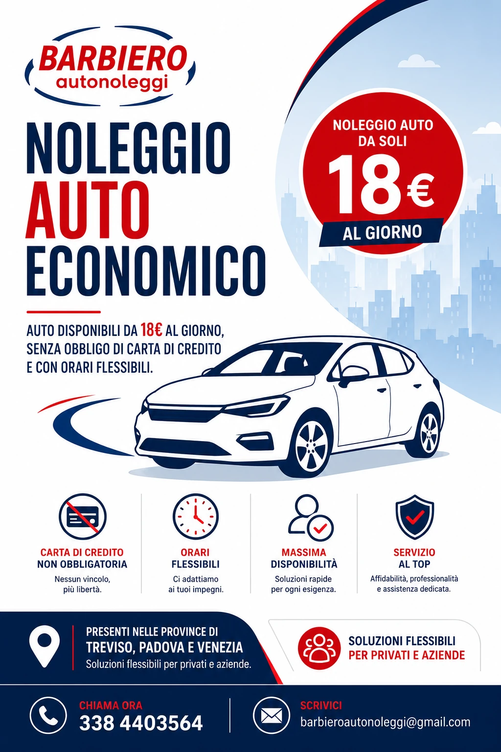 Noleggio Auto Economico | Auto da 18€ al Giorno